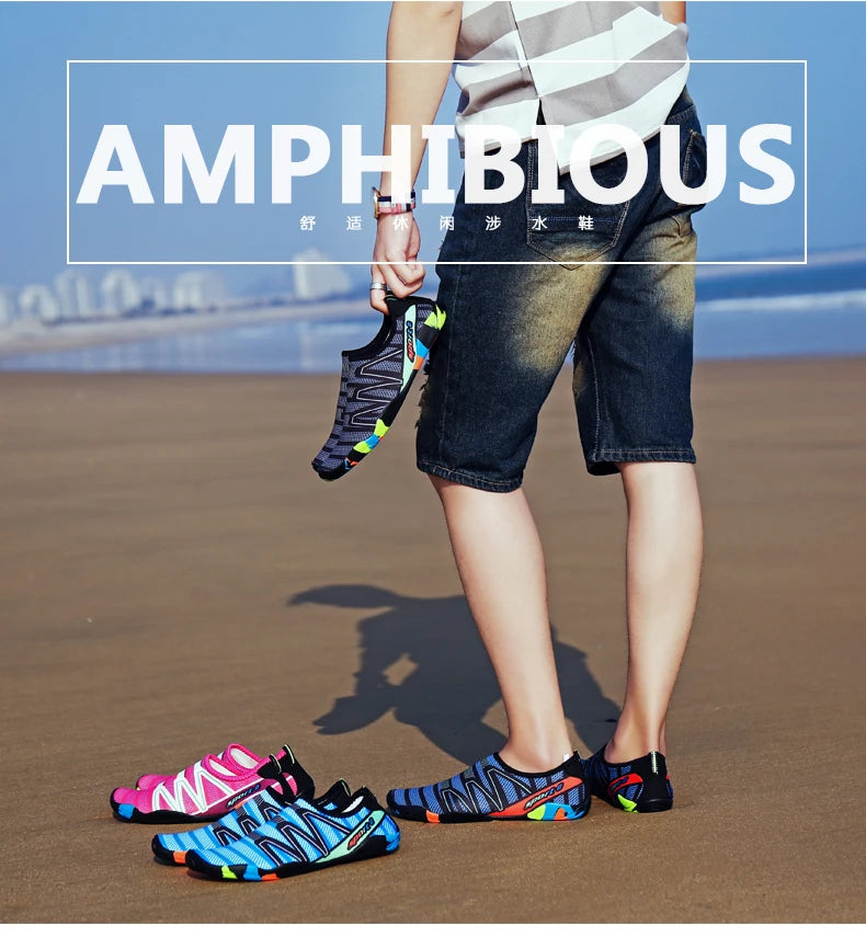 Scarpe da acqua ad asciugatura rapida per spiaggia, unisex, pantofole aqua da nuoto barefoot, scarpe da surf e risalita del fiume, calze outdoor leggere estive