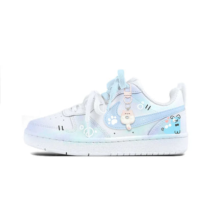 Custom Sneakers Nike Court Borough Twin Sweet Dreams Niche Preppy Style Cute & Sweet Women's Skateboarding Sneakers