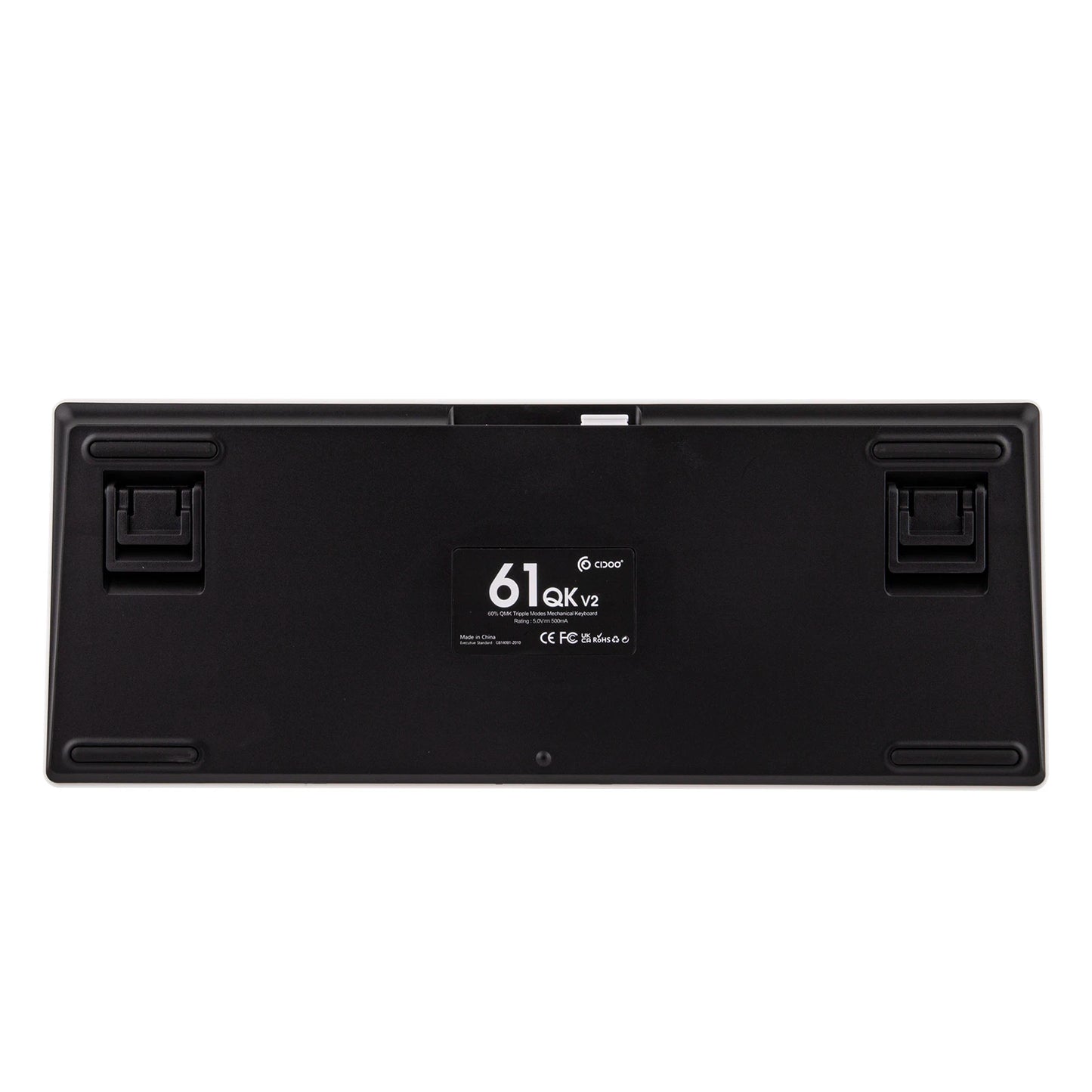 CIDOO QK61 V2 VIA-Programmable 60% Gasket Structure Wired/2.4GHz Wireless/Bluetooth Compact Keyboard with South-Facing LEDs
