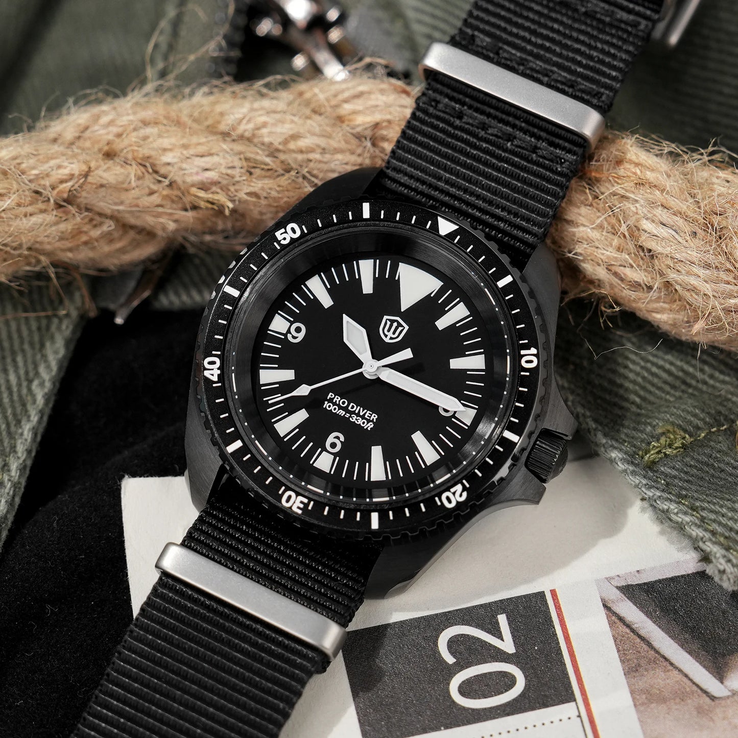 Reloj de lujo Watchdives WD1980 V3 con movimiento de cuarzo VH31 de segundero fluido, cristal de zafiro con revestimiento AR, resistencia al agua 10Bar, reloj para hombre