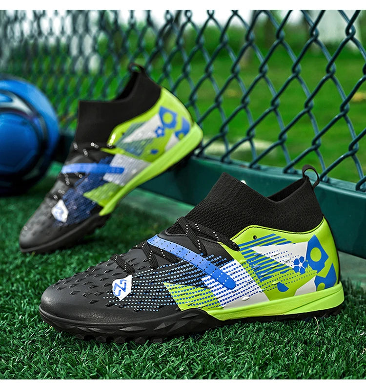 Football Boots Men Professional Soccer Shoes Sneakers Field Long Spikes Outdoor Competition Non-Slip Comfortable Training Shoes