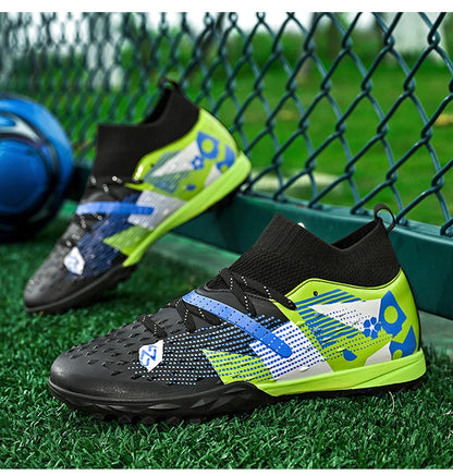 Football Boots Men Professional Soccer Shoes Sneakers Field Long Spikes Outdoor Competition Non-Slip Comfortable Training Shoes