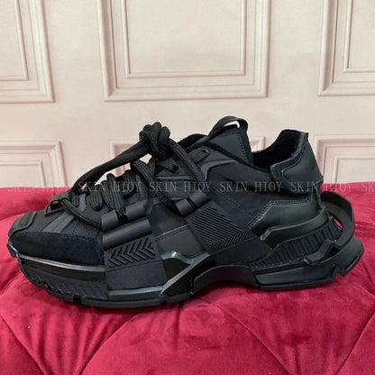 2026 Fashion Women Sneakers Size 35-46 High Quality  Platform Sneaker Men Casual Shoes Sports Running Shoes Lace Up Patchwork