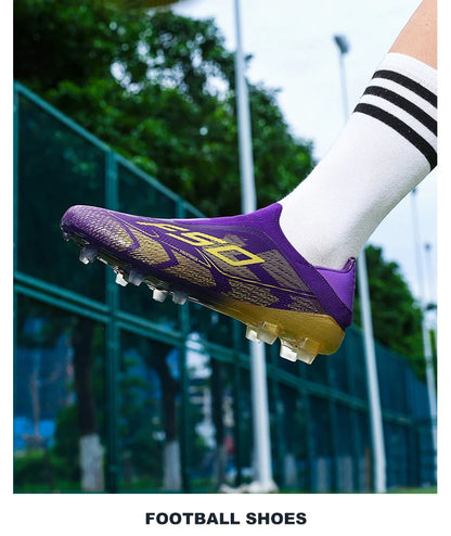 New Men's Football Boots, Non-Slip Boys' Soccer Shoes, Grass Cleats, High-Quality Match Sneakers, Hot-Selling Outdoor High-Top Light Boots