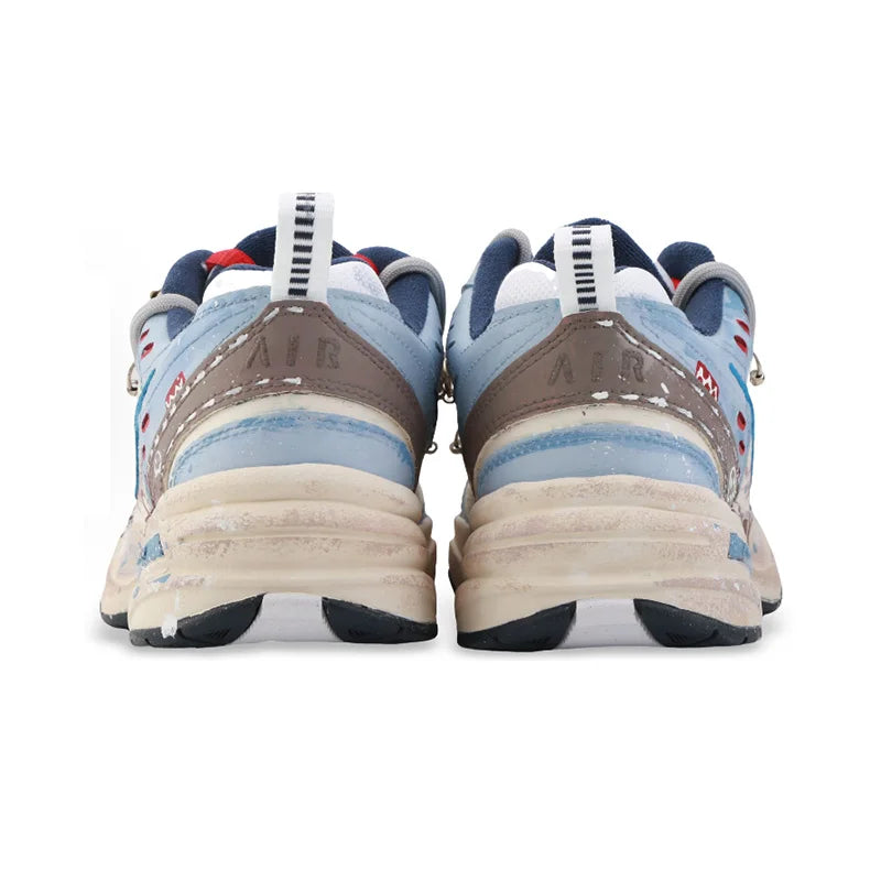 Personalizované tenisky Nike Air Monarch 4 Drippy Officer Bunny American Retro – nádherné ručne maľované nízke unisex bežecké topánky