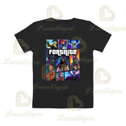 Boys Girls Cartoon T-shirt Fortnite T-shirt Battle Royale 3D 3 to 14 Years Victory Royale Game Kids Tops Teen Clothes