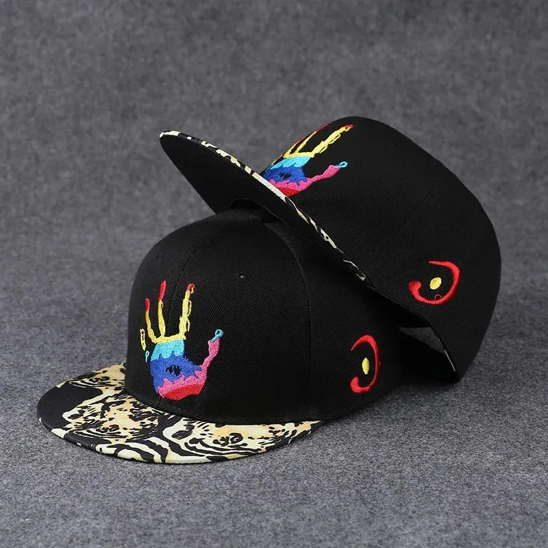 Men's Letter Embroidery Tide All-Match Flat Brim Baseball Cap Ladies Summer Hip-Hop Hat Outdoor Shade Adjustable Peaked Cap