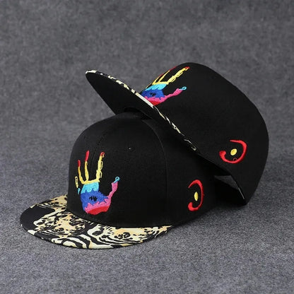 Men's Letter Embroidery Tide All-Match Flat Brim Baseball Cap Ladies Summer Hip-Hop Hat Outdoor Shade Adjustable Peaked Cap