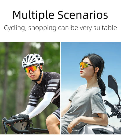 ROCKBROS Cycling Glasses Photochromic Glasses Bicycle Glasses Eyewear Goggles Windproof Bicycle Outdoor Sports Sunglasses