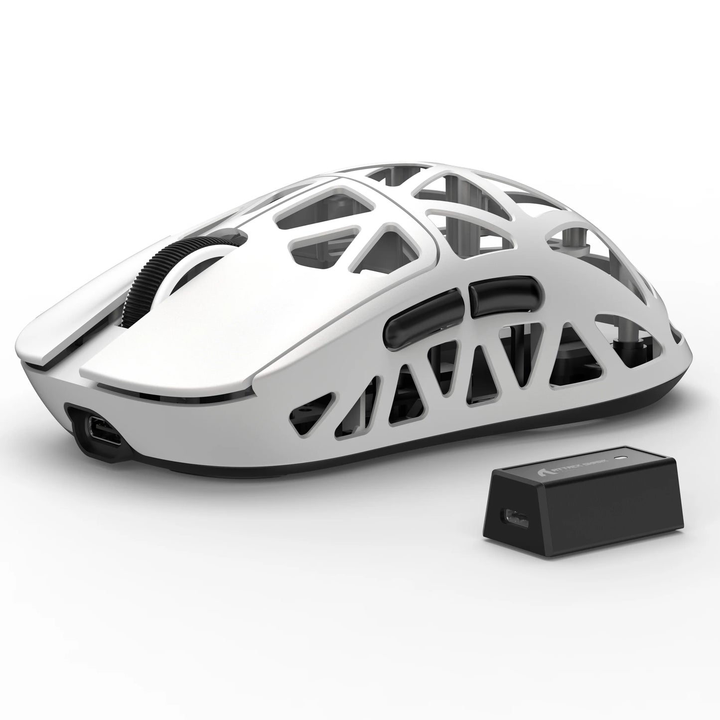 ATTACK SHARK R2 gamingmus i magnesiumlegering PAW3950, tri-mode, 8000hz, 42000 DPI, 45g ultralätt, mikrobrytare med 100M klick