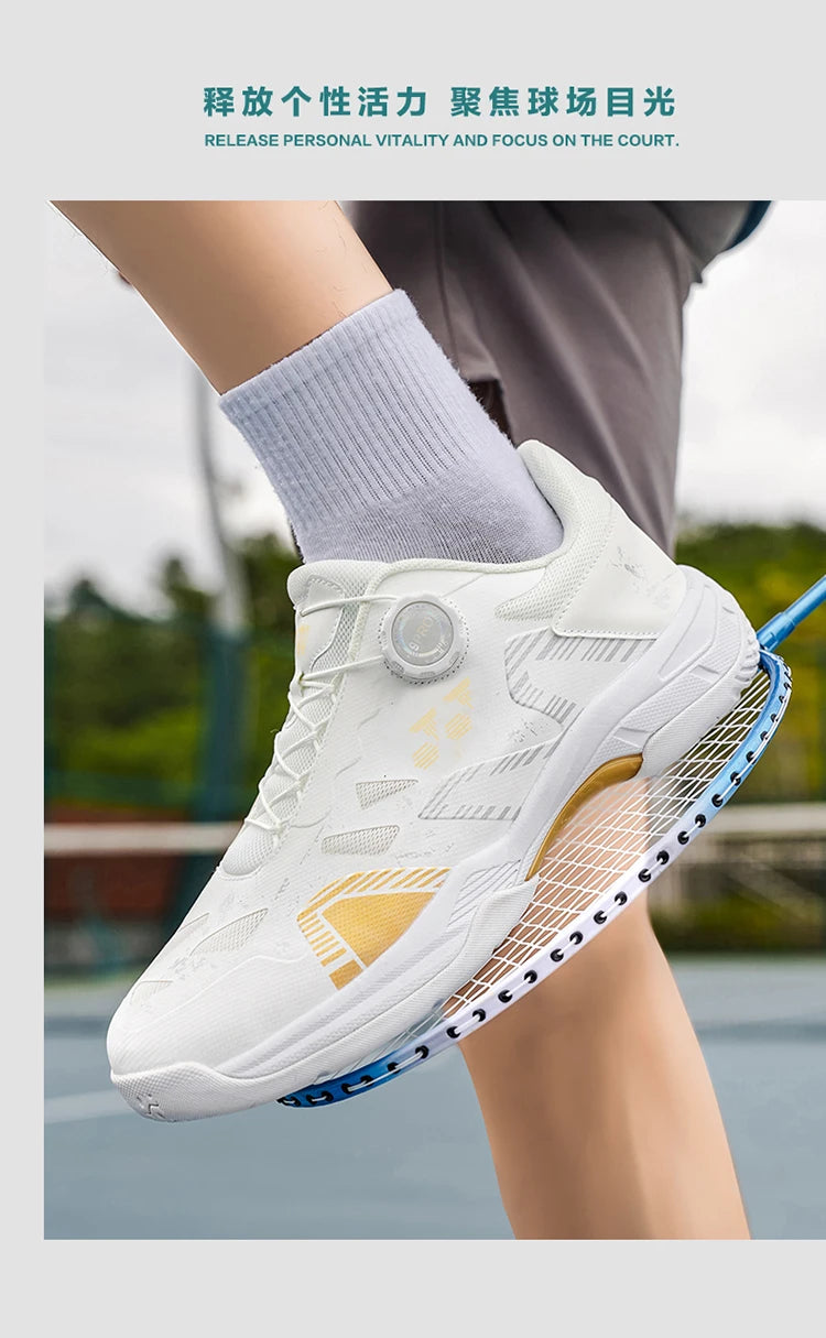 Badminton Shoes Men Training Sports Shoes Indoor and Ooutdoor Anti Slip Wear-resistant Mesh Breathable Table Tennis Tennis Shoes