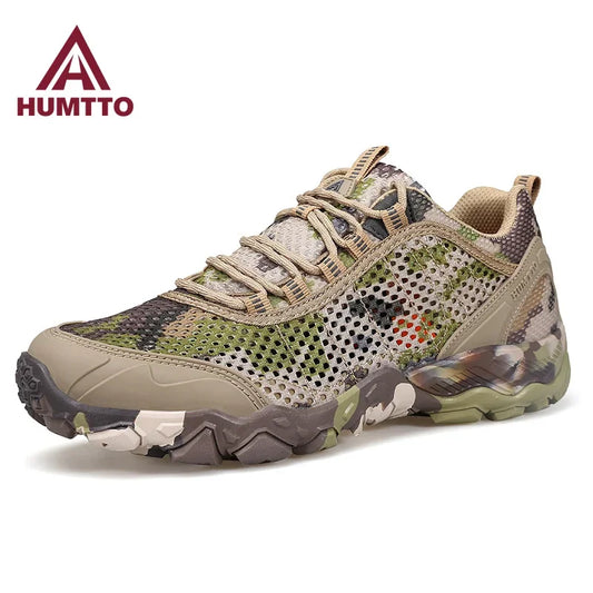 HUMTTO Men's Non-slip Sports Breathable Summer Hiking Shoes Outdoor Luxury Designer Trekking Climbing Sneakers