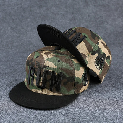 Men's Letter Embroidery Tide All-Match Flat Brim Baseball Cap Ladies Summer Hip-Hop Hat Outdoor Shade Adjustable Peaked Cap