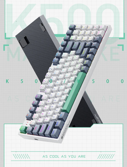 Tastiera meccanica MACHENIKE K500 cablata da gaming K500-B94 Hot Swappable, 94 tasti, layout 90%, retroilluminazione RGB per PC e laptop