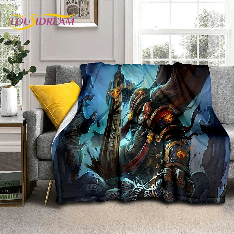 WOW, World of Warcraft  Demon Hunter, Lich King Game 3D Soft Blankets,Throw Blanket for Picnic Beds Sofa Home Bedroom Kids Gifts