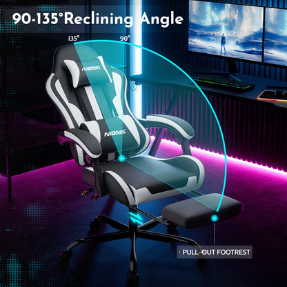 Ergonomic Gaming Chair with Headrest and Lumbar Support For Office Computer Living Room Computer Chair with Footrest
