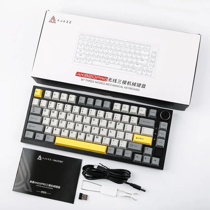AJAZZ AK820 Rotary Volume Buttons Hot-Swappable Keys For Office AndHome Mechanical Keyboards DIY