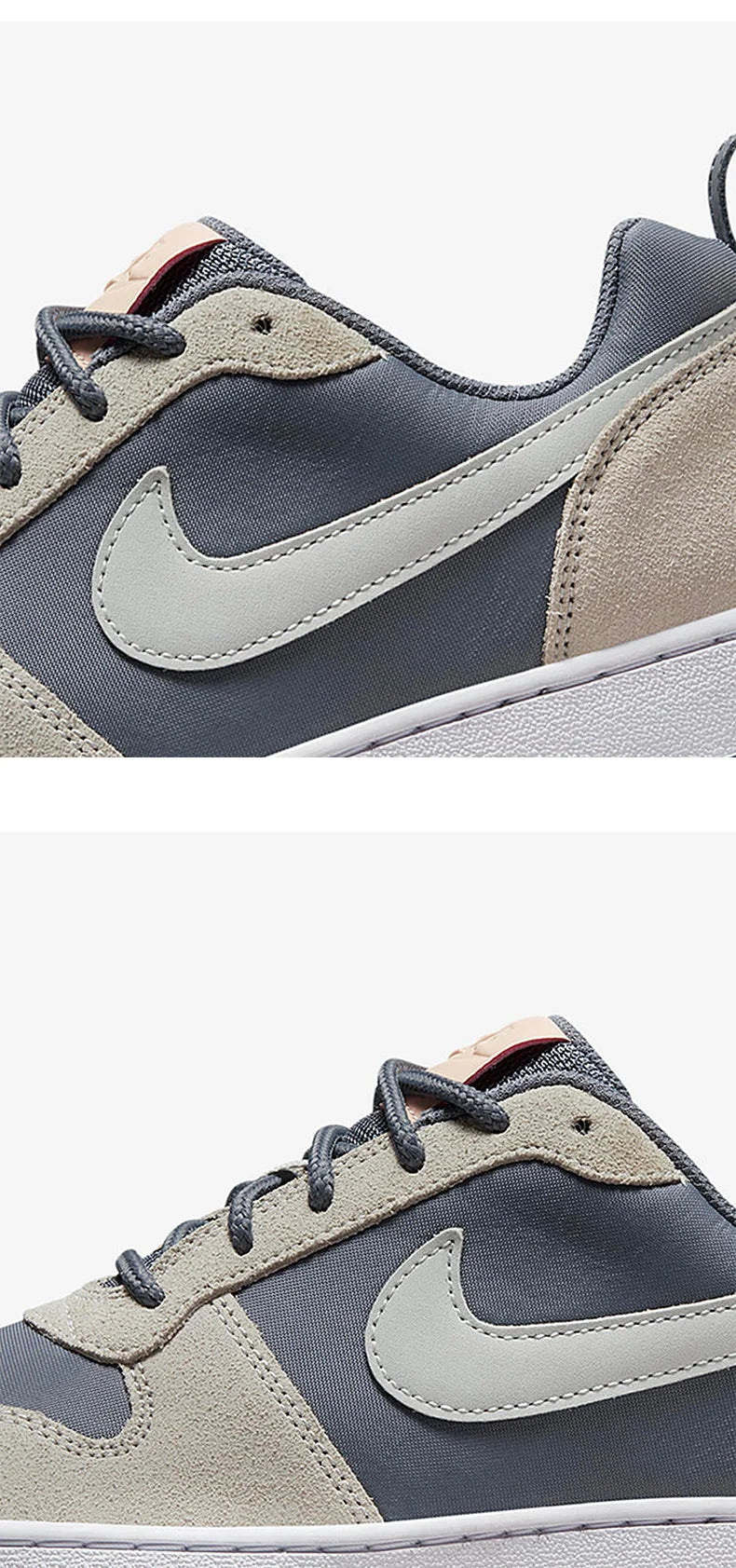 Ténis desportivos casuais de cano baixo Nike Authentic Court Borough para homem e mulher 861533-400
