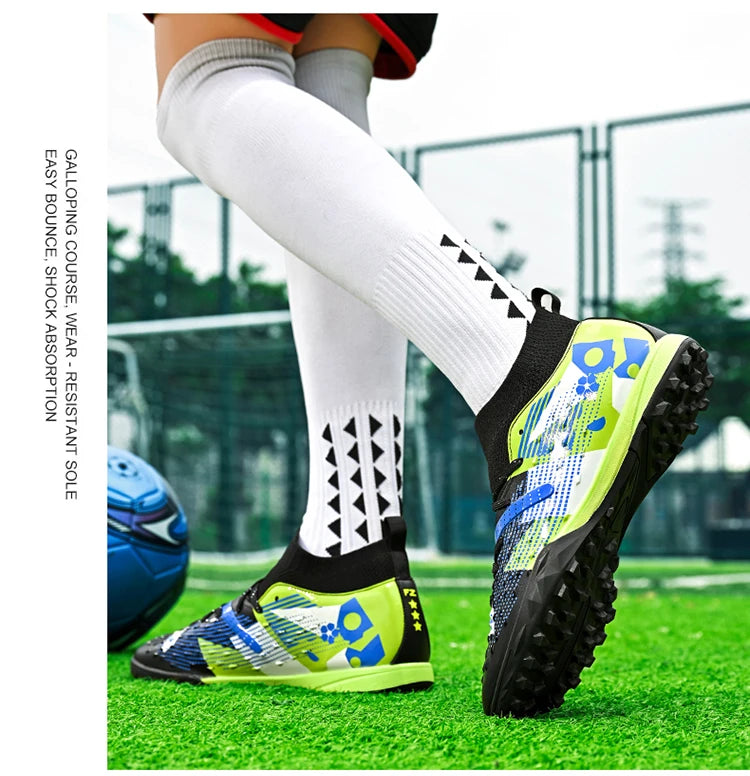 Football Boots Men Professional Soccer Shoes Sneakers Field Long Spikes Outdoor Competition Non-Slip Comfortable Training Shoes