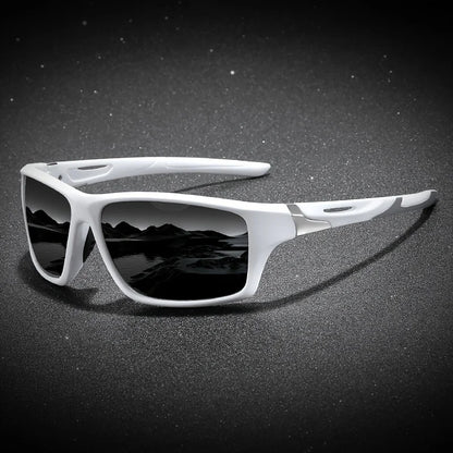 New Polarized Sports Sunglasses for Men, High-Quality TAC Lens Frame, Full Rim, UV Protection, Alloy Decorative, for Climbing