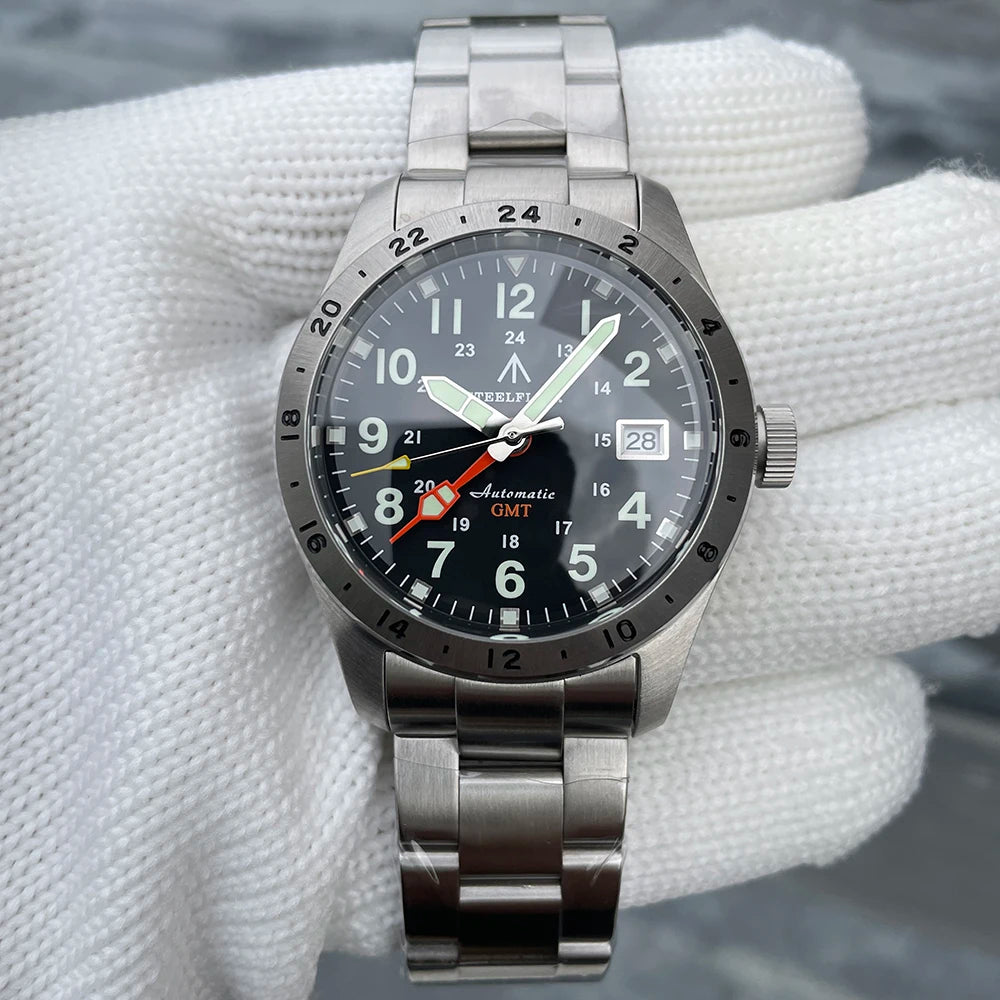 STEELFLIER Official SF792 GMT Mechanical Wristwatch NH34 Movement Super BGW9 C3 Luminous 200M Waterproof Men's Luxury Dive Watch