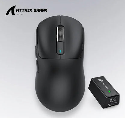 ATTACK SHARK X3 Three-mode Mouse 1K Hz,X3Pro Bluetooth Wireless Mouse 4K Hz Lightweight,PAW3395,650IPS Mobile Speed