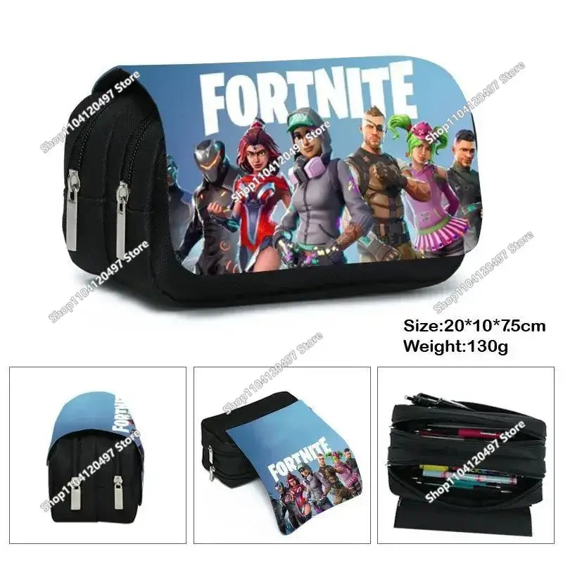 Astuccio Fortnite per studenti, grande capacità, astuccio portapenne per bambini, giocattoli, borsa portapenne, materiale scolastico, custodia per cancelleria, regali gaming per ragazzi