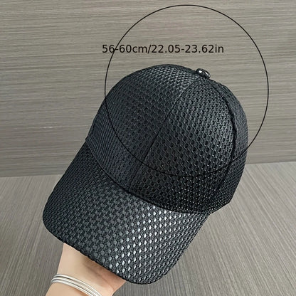 New Outdoor Casual Mesh Baseball Cap Simple Thin Breathable Summer Sun Hat for Women Men