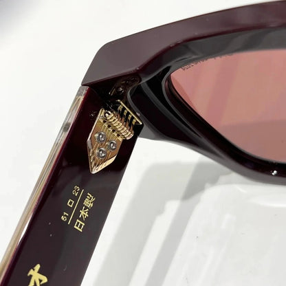 ENZO EPOXY 10th Anniversary Edition Large 51 Size Frame Red Turtle Shell Green Handcrafted Japanese Sunglasses