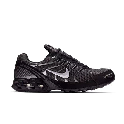 Ténis de corrida casuais de cano baixo Nike Air Max Torch 4 para homem – Preto/Prateado, com atacadores, sola almofadada, respiráveis e resistentes 343846-002