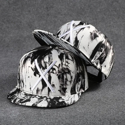 Men's Letter Embroidery Tide All-Match Flat Brim Baseball Cap Ladies Summer Hip-Hop Hat Outdoor Shade Adjustable Peaked Cap