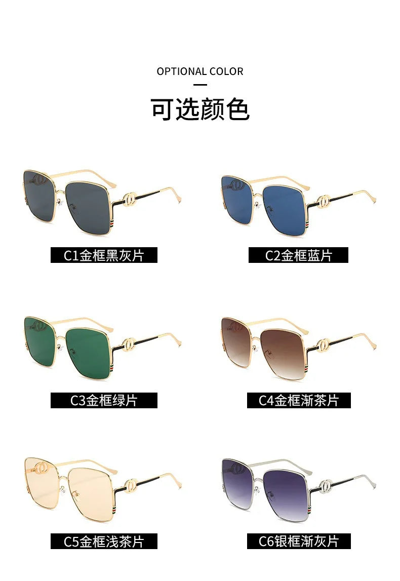 Square Frame Polarized Sunglasses for Men Women Design Fashion Trend Sunscreen Alloy UV400 Sun Glasses Unisex Eyewear 2026