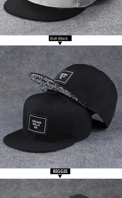 Men's Letter Embroidery Tide All-Match Flat Brim Baseball Cap Ladies Summer Hip-Hop Hat Outdoor Shade Adjustable Peaked Cap