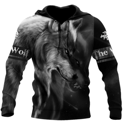 3D-bedruckter Wolf-Hoodie Unisex – cooler Pullover mit Tiergrafik, Sweatshirt für Herren-Streetwear