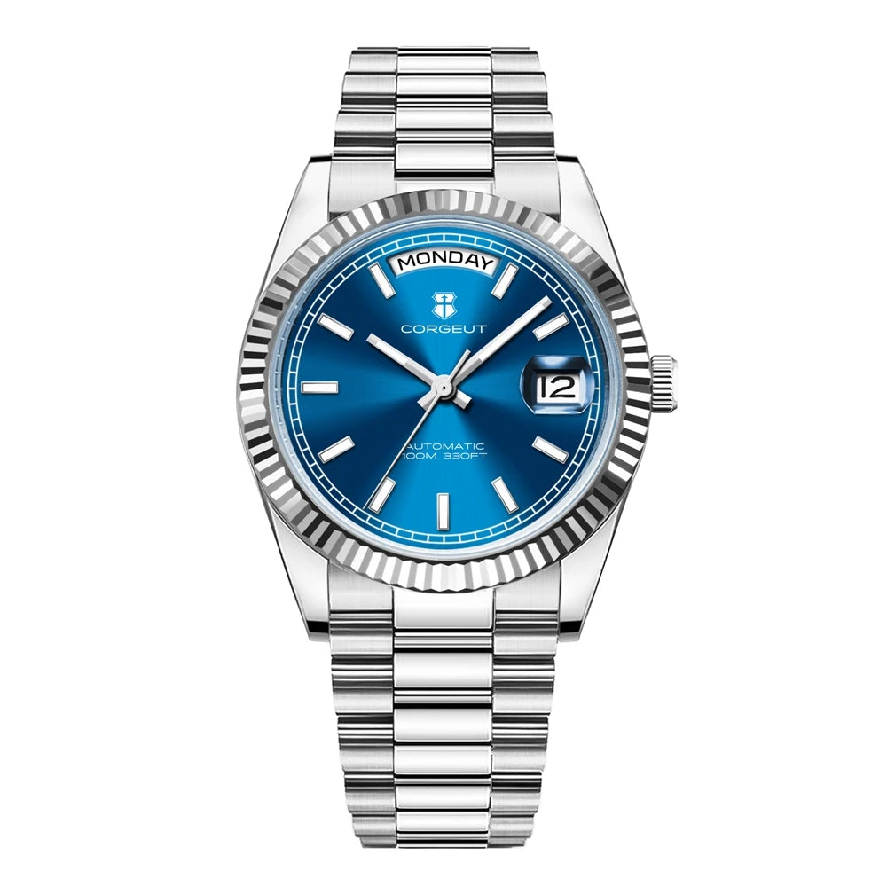 Orologio da uomo Corgeut Luxury 36MM ST1644 automatico meccanico con zaffiro, Relógio Masculino 10BAR, day, swim e dress watch