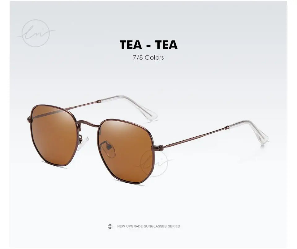 LM New Fashion Women Hexagon Sunglasses Men Retro Polarized Driving Coating Mirror Sun Glasses Goggle UV400 Eyewear gafas de sol