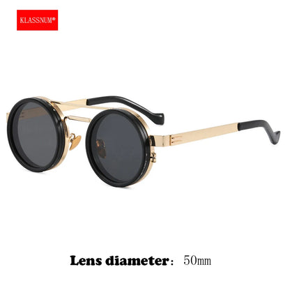 KLASSNUM Adjustable Sunglasses Men Nd Filter Glasses ND9 Speed Dimming Sun Glasses Round Polarized Fishing Driving Eyewear 2026