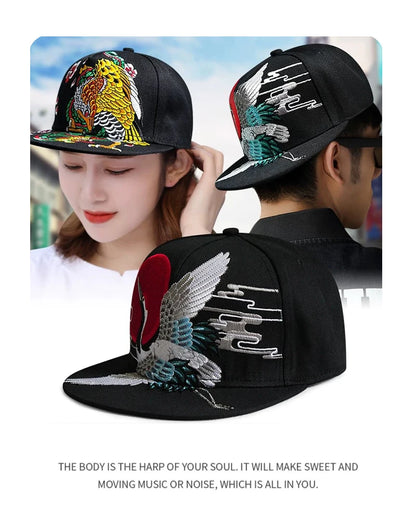 China Chic Pattern Embroidered Baseball Hats Breathable New Unisex Ethnic Style Peaked Caps Versatile Sunshade Hip Hop Fashion
