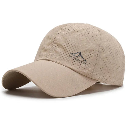 Unisex Perforated Running Cap - for Hiking&Outdoor Activities Quick Dry UV Protection Sports Hat  Lightweight Adjustable Sun Hat