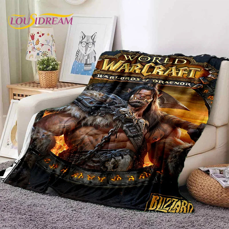 WOW, World of Warcraft  Demon Hunter, Lich King Game 3D Soft Blankets,Throw Blanket for Picnic Beds Sofa Home Bedroom Kids Gifts