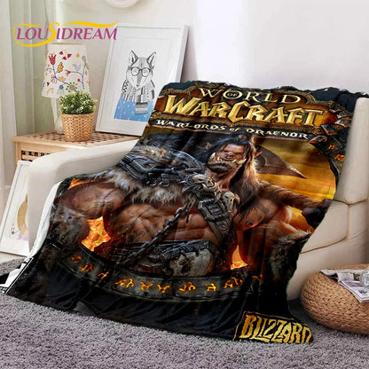 WOW, World of Warcraft  Demon Hunter, Lich King Game 3D Soft Blankets,Throw Blanket for Picnic Beds Sofa Home Bedroom Kids Gifts