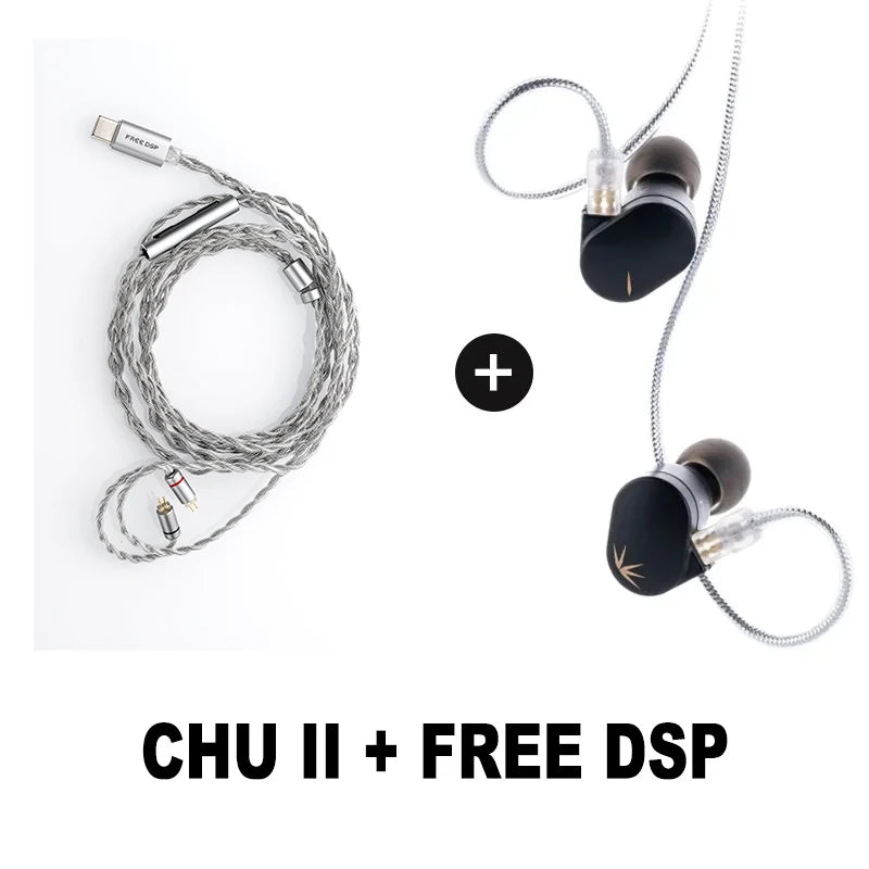 MOONDROP CHU II CHUII DSP Dynamic Driver In-Ear Earphone IEMs HiFi Music Earbuds with 0.78mm Interchangeable Cable Wried Headset