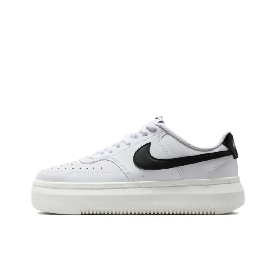Ténis de basquetebol de cano baixo Nike Court Vision Alta para mulher, macios e confortáveis, resistentes, branco/preto DZ5394-107
