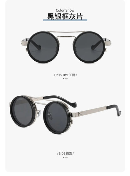 KLASSNUM Adjustable Sunglasses Men Nd Filter Glasses ND9 Speed Dimming Sun Glasses Round Polarized Fishing Driving Eyewear 2026