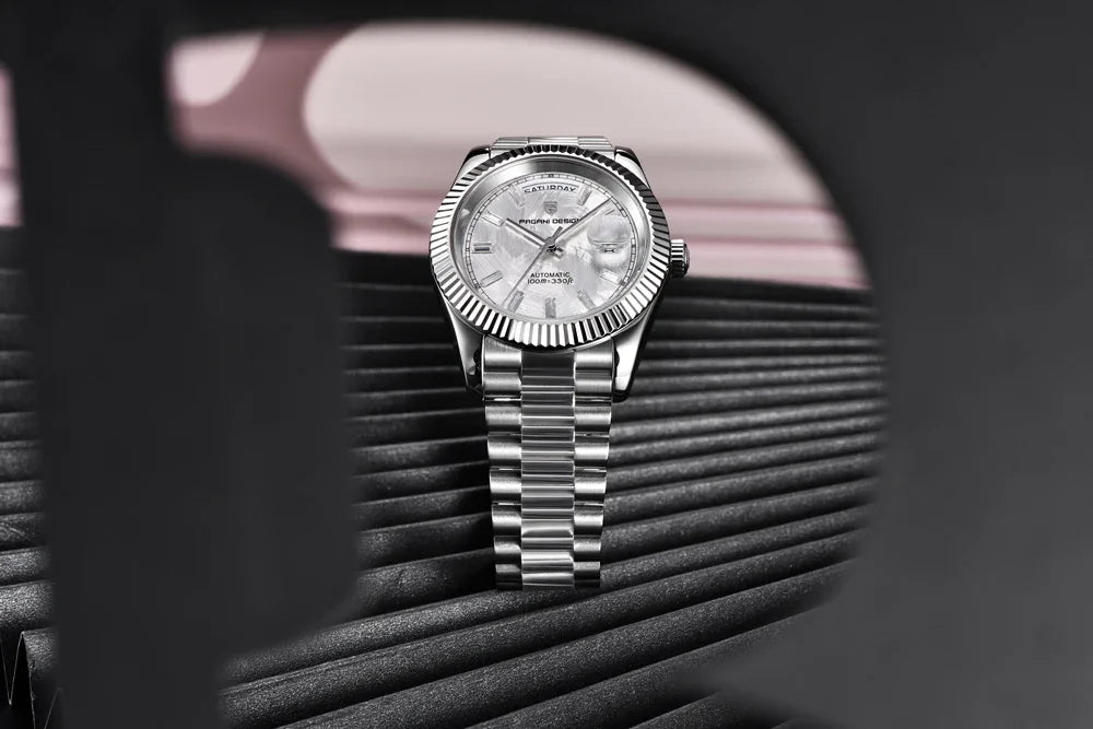 PAGANI DESIGN DD40 Herrenuhr – Modell aus Roségold, mechanische Luxusuhr, Automatikwerk, Saphirglas mit Antireflexbeschichtung, wasserdicht
