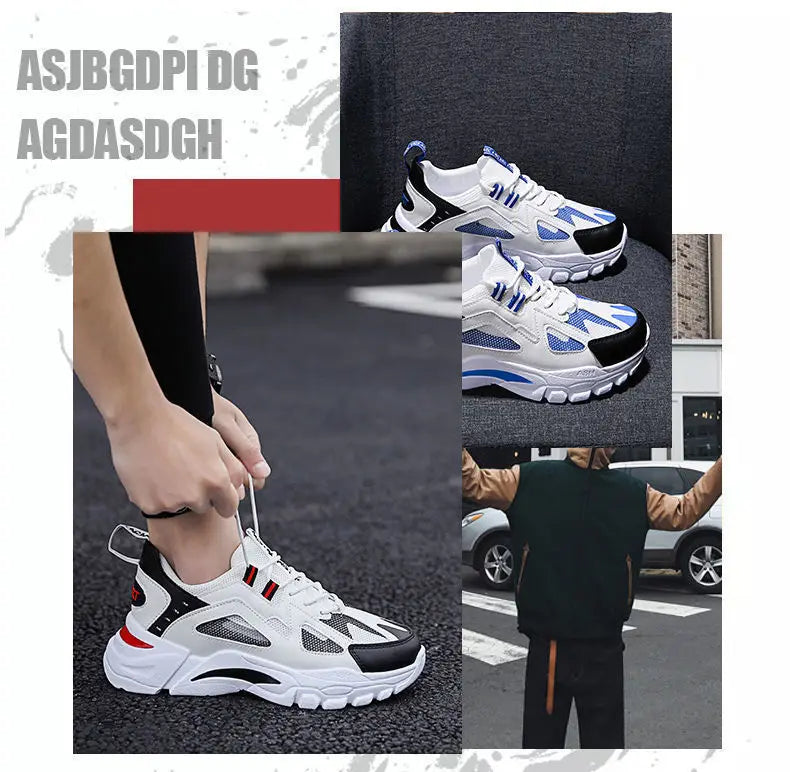Nuevos zapatos casuales para hombre, para actividades al aire libre; zapatillas deportivas a la moda, ligeras, cómodas y transpirables.