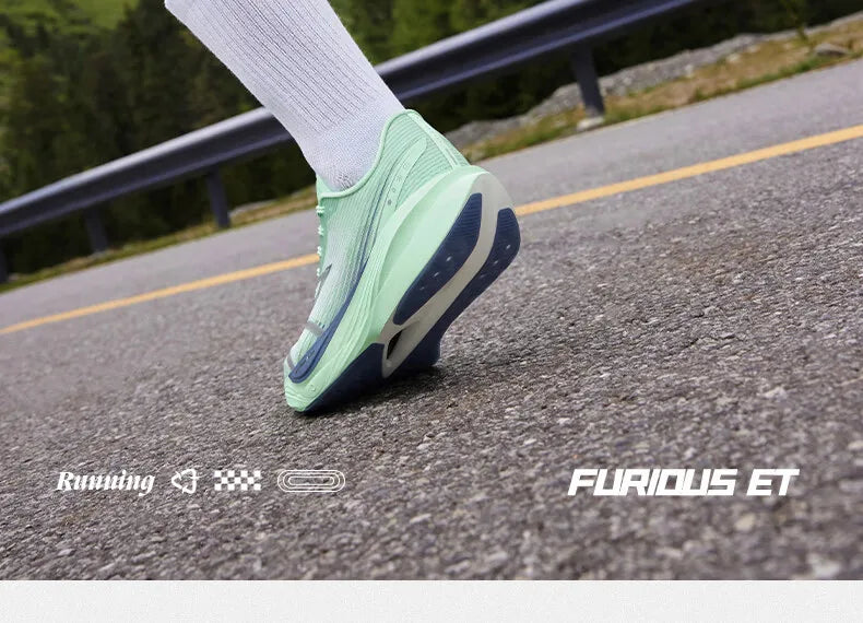 Sapatilhas de corrida masculinas 361 Degrees Furious ET com placa de carbono para maratona, reativas, respiráveis e amortecidas 672512216F