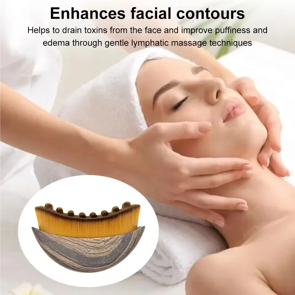Lymphatic Contour Face Brush, Chin & Jawline Sculpting, Drainage Massager for Face, Ergonomically Designed to Fit The Skin Precisely