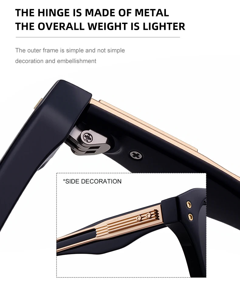 Polarized Classic Square Sunglasses Men 2026 Luxury Brand Steampunk UV400 Driving Sun Glasses For Male Trendy Small Frame Shades