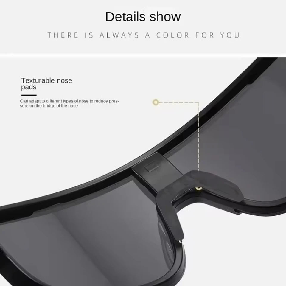 Trendy Women's Polarized Cycling Sunglasses UV400 Windproof Outdoor Sunshade Goggles PC Lenses Sports Glasses for Travel